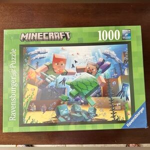 Ravensburger Minecraft Ocean Adventure Puzzle - 1000 Pieces - Green and Blue